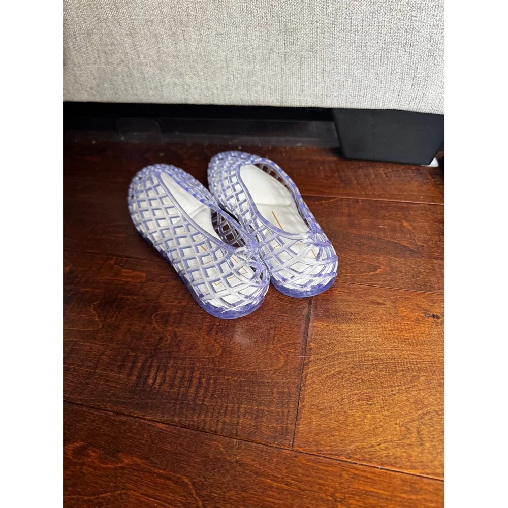 Dolce Vita Cici Jelly Flats Clear Lattice Woven Pointed Toe Shoes 9